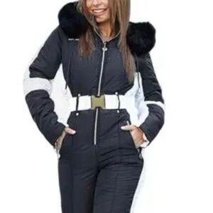 Women's Black and White Ski Jacket